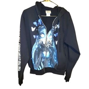 Tim Burtons Corpse Bride Zip-up Hoodie W/ Pockets Size: Small womens